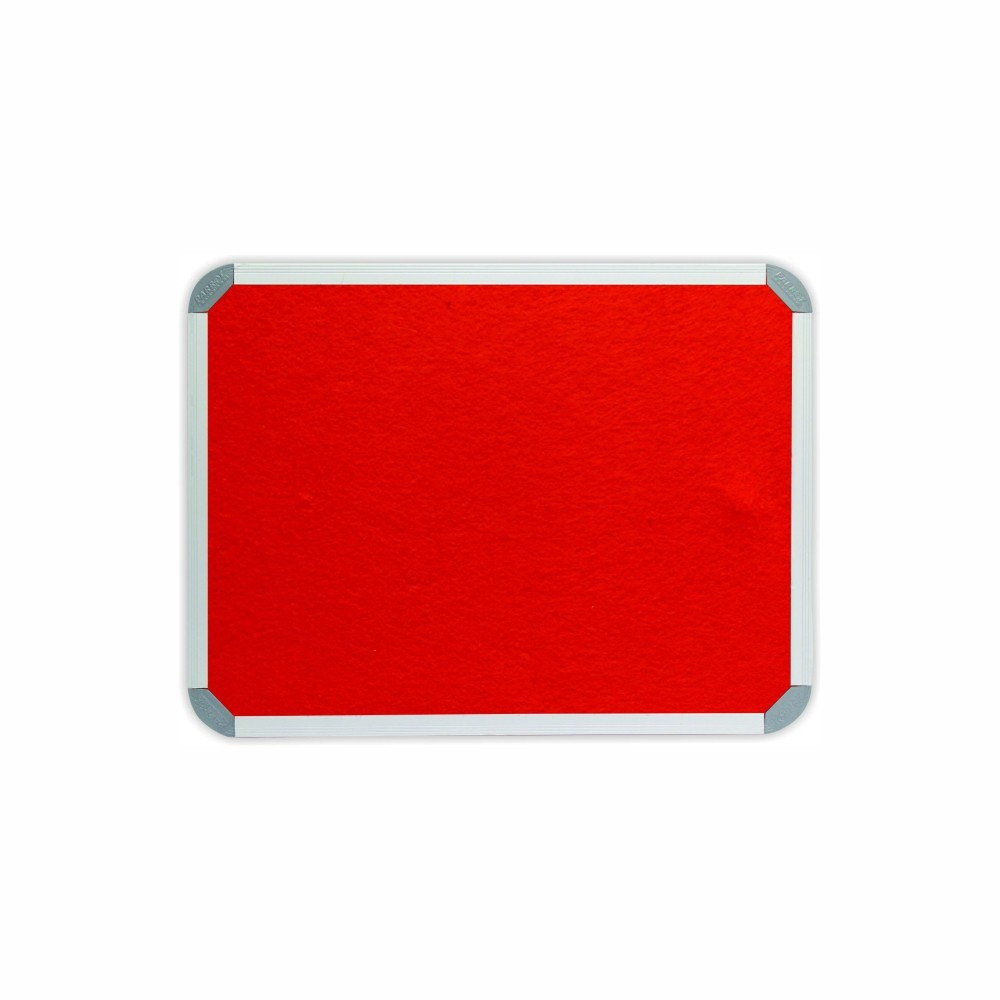 Red Bulletin Board Ribbed Alluminium Frame Various Sizes