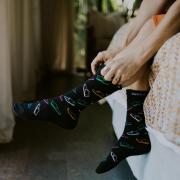 Black & Multi Colour Socks