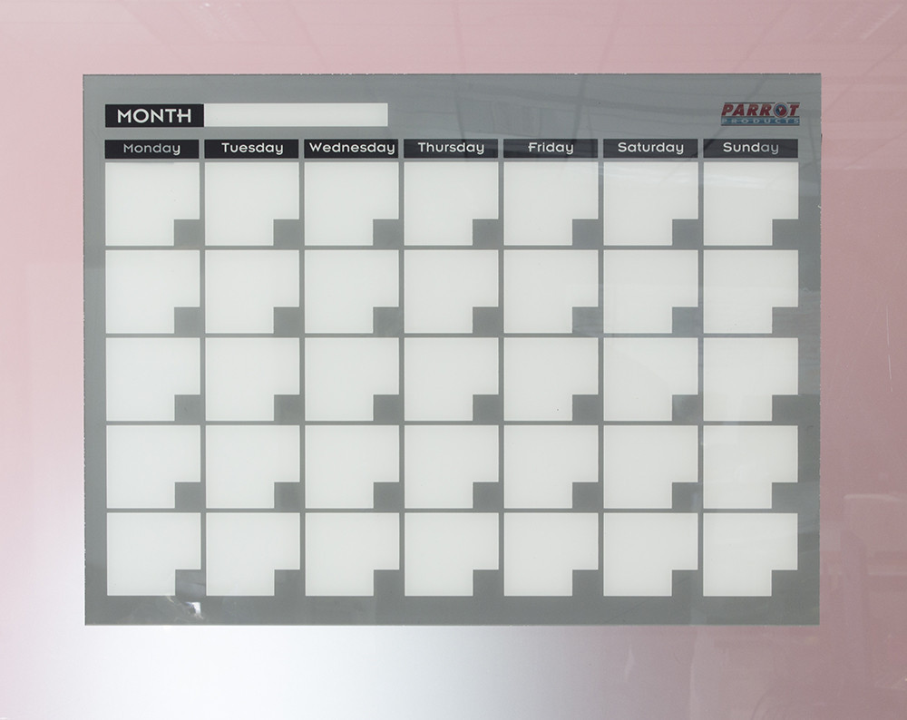 Cast Acrylic Monthly Planner 600mm x 450mm