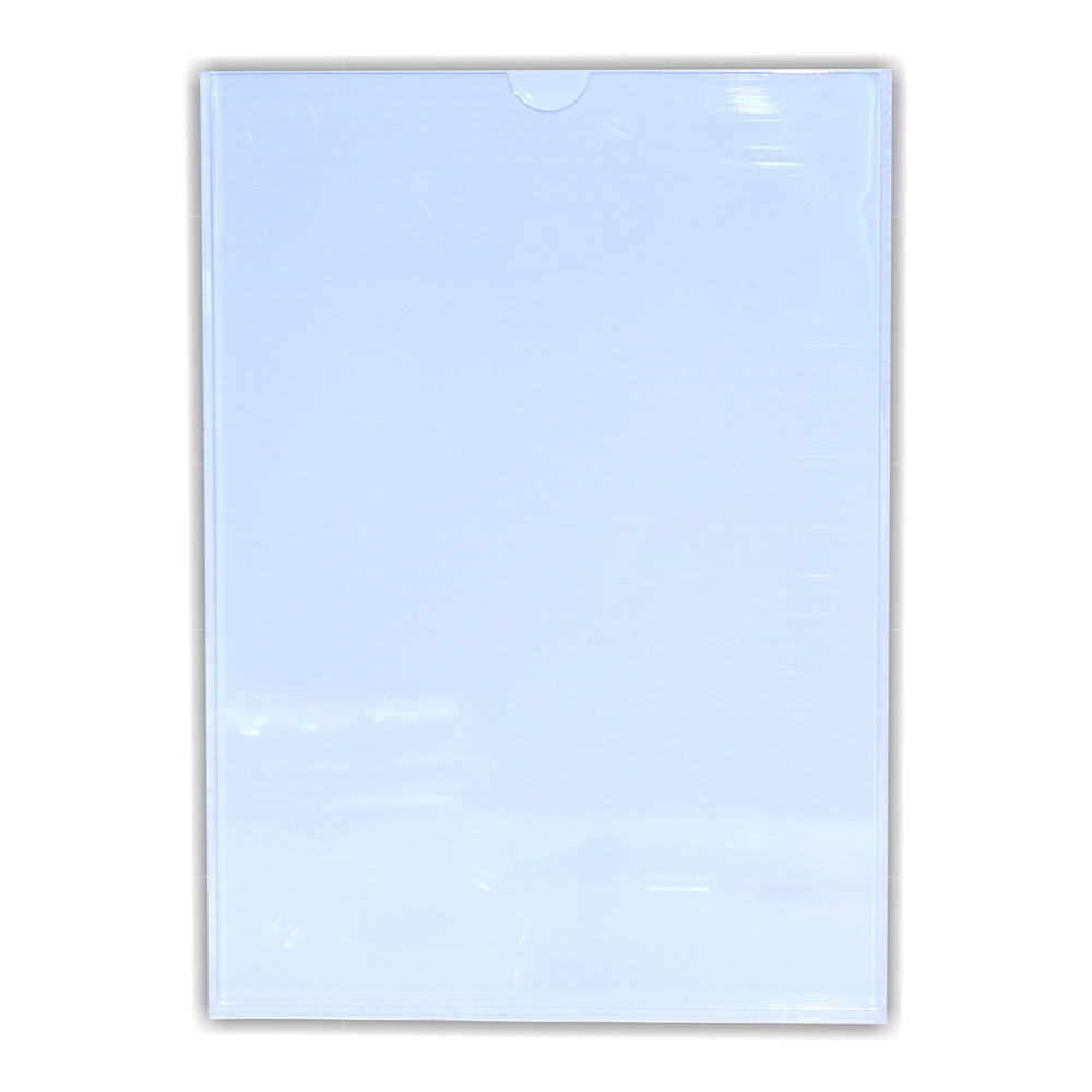 A2 Perspex Pocket Clear / White Backing Portrait