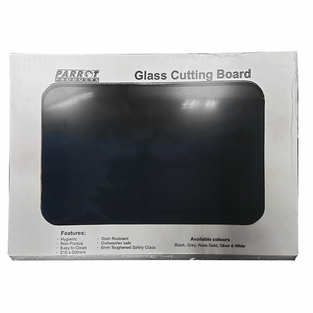 Glass Cutting Board Black 210mm x 300mm