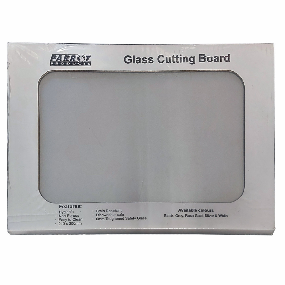 Glass Cutting Board Grey 210mm x 300mm
