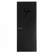 Glass Clock With Notes 210mm x 580mm Black