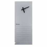 Glass Clock With Notes 210mm x 580mm Grey