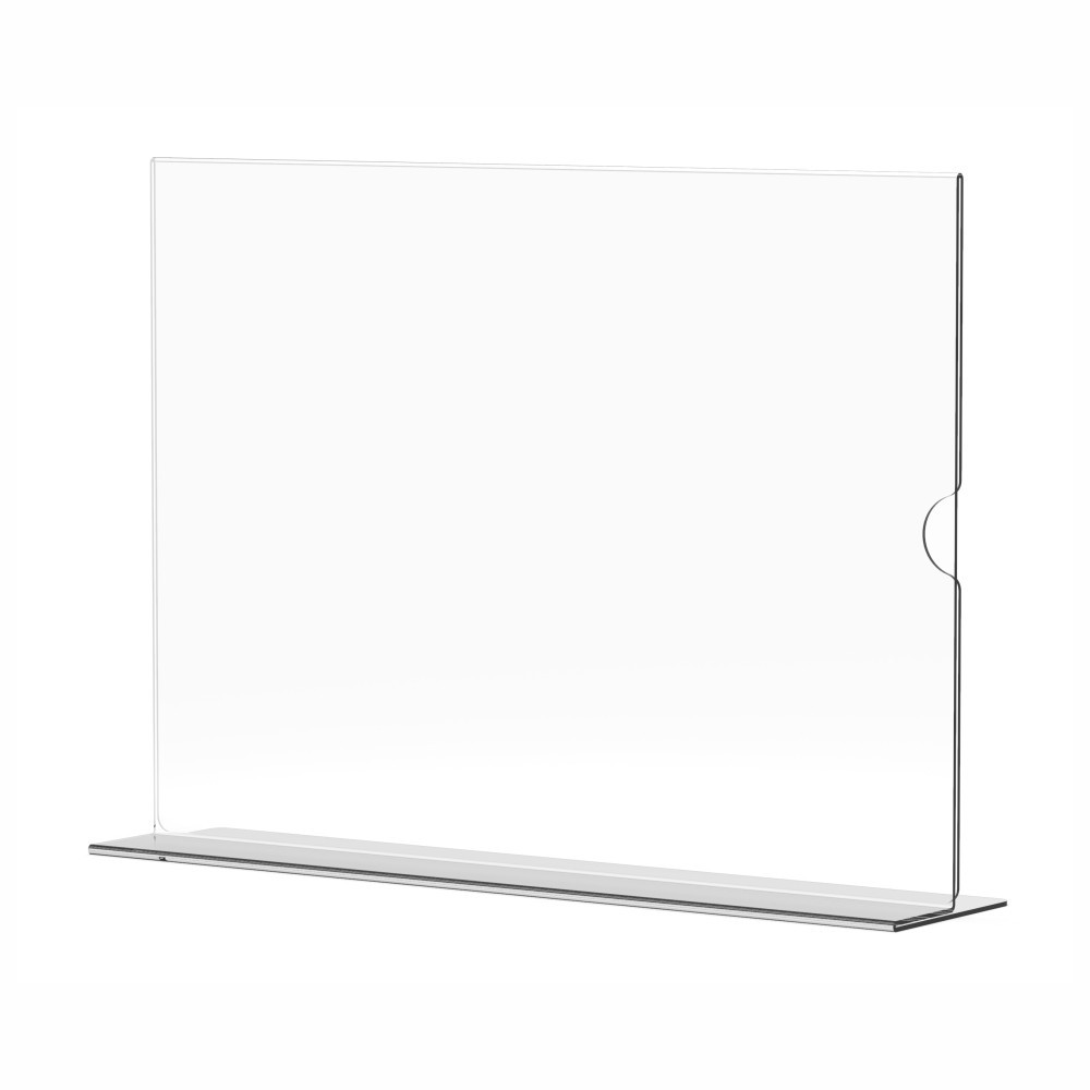 Acrylic Double Sided Menu Holder A4 Landscape - 5 Pack