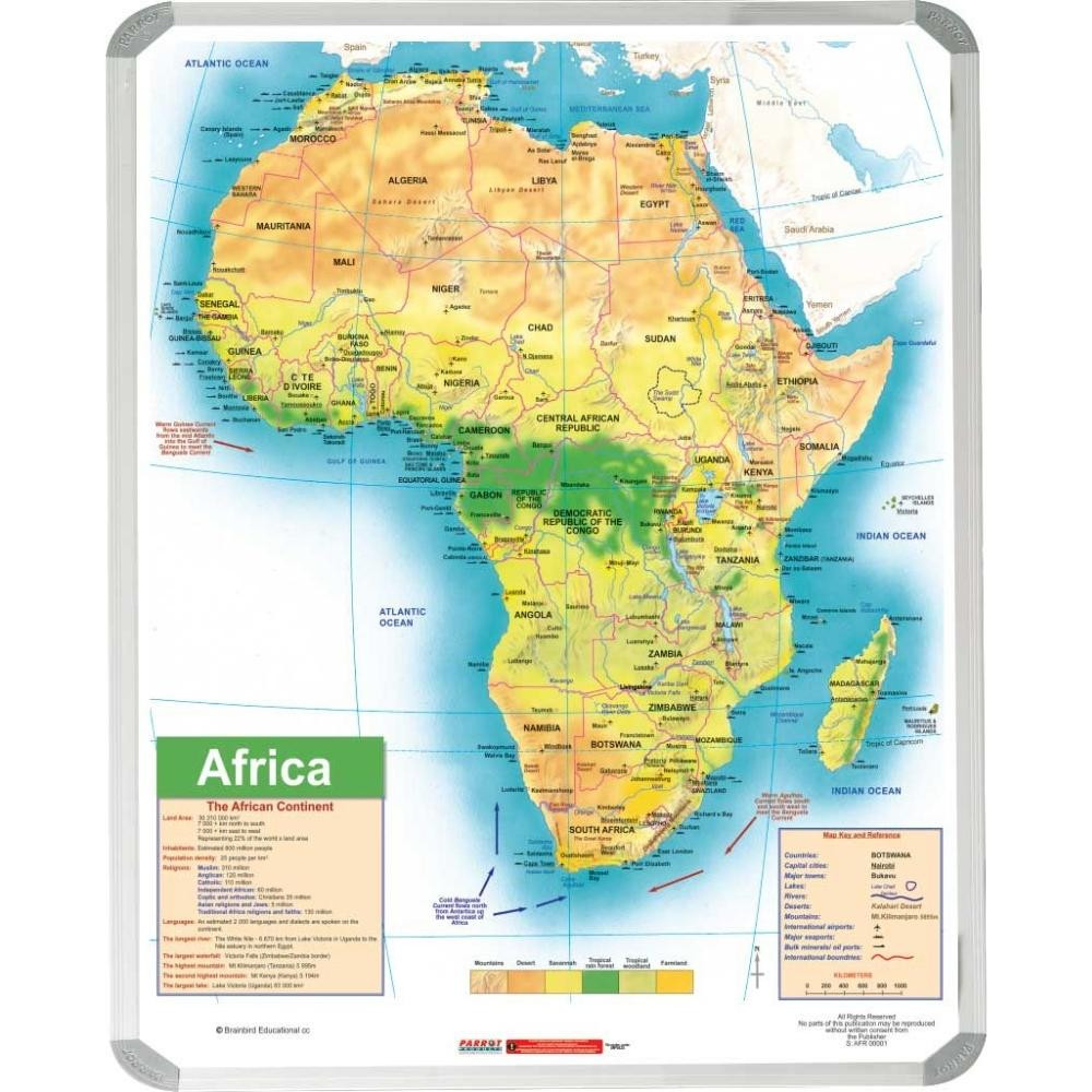 Africa General Educational Map 1500x1200mm