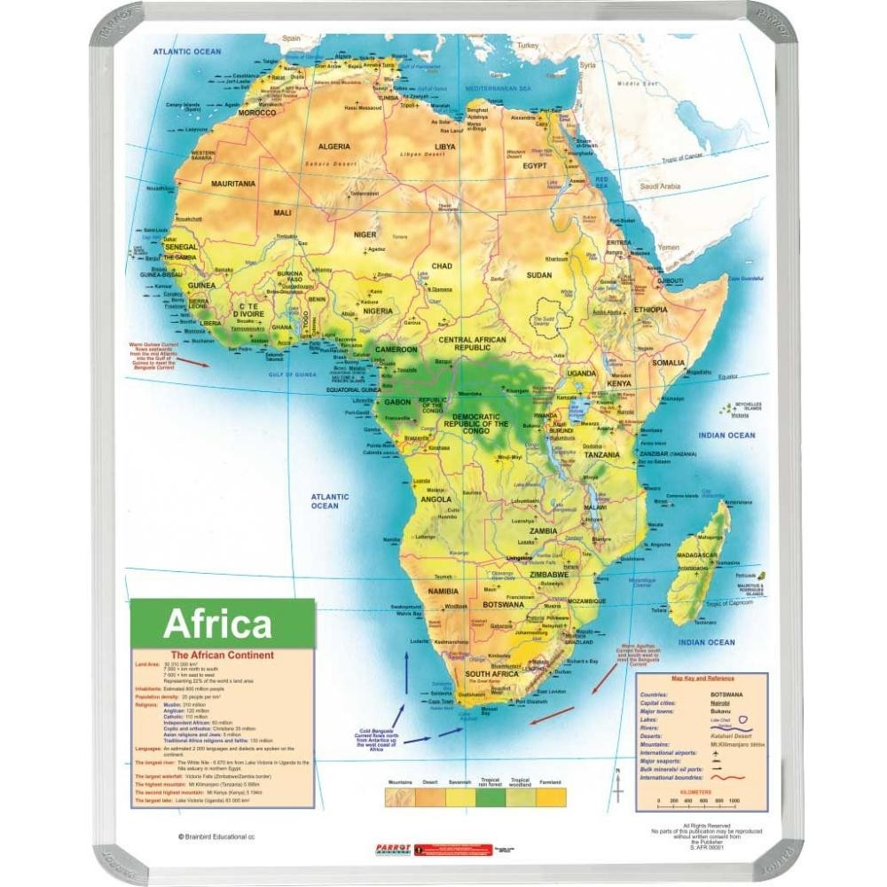 Africa General Educational Map 1200X900mm
