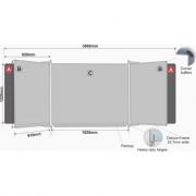 Educational Board Side Panel 1220mm x 1220mm Non-Magnetic Chalkboard Lines