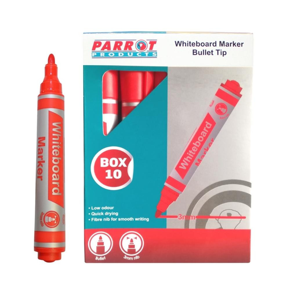 Marker Whiteboard Bullet Box 10 -Red
