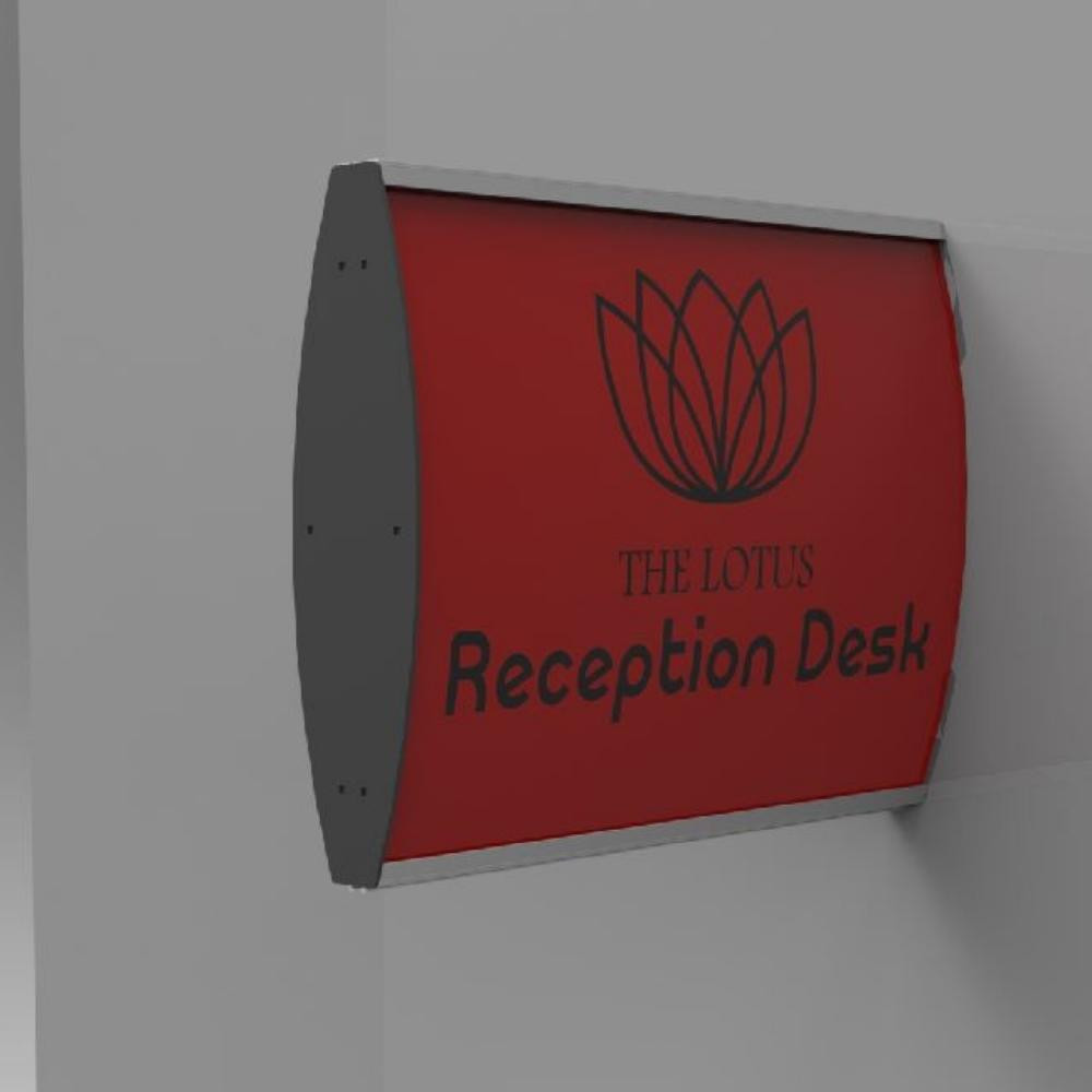 Sign Frame 100 x 300mm DBL Sided Wall Mounted (M)