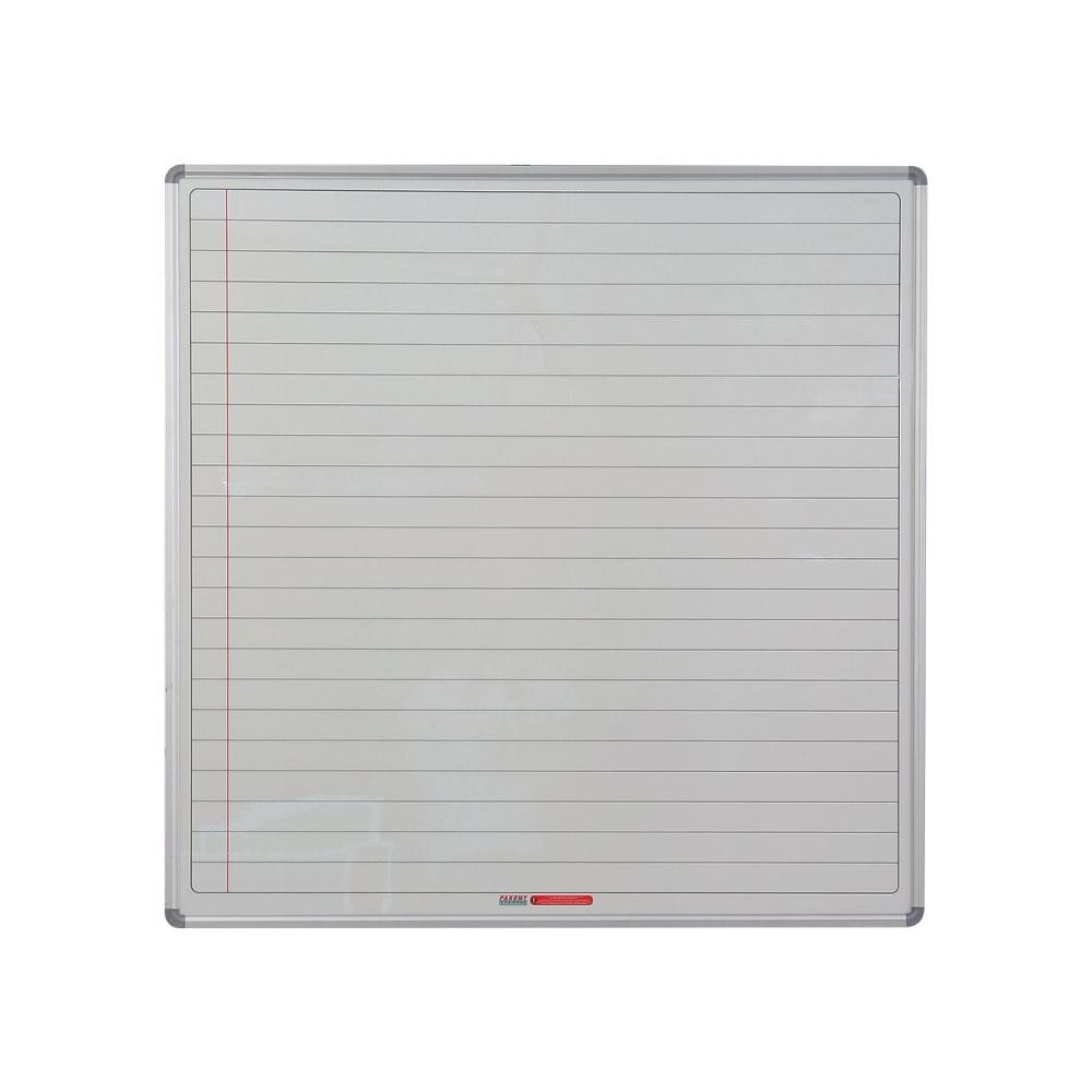 Educational Board Swing Leaf Panel 1220mm x 1210mm Magnetic White - Lines 1 Side