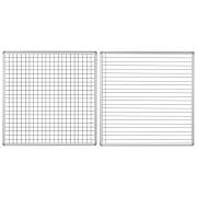 Educational Board Swing Leaf 1220mm x 1210mm Magnetic White - Lines & Squares on Separate Sides
