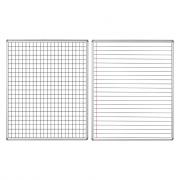 Educational Board Swing Leaf 1220mm x 910mm Magnetic White Lines / Squares on Seperate Sides