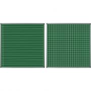 Educational Board Swing Leaf 1220mm x 1210mm Non-Magnetic Chalkboard Lines / Squares