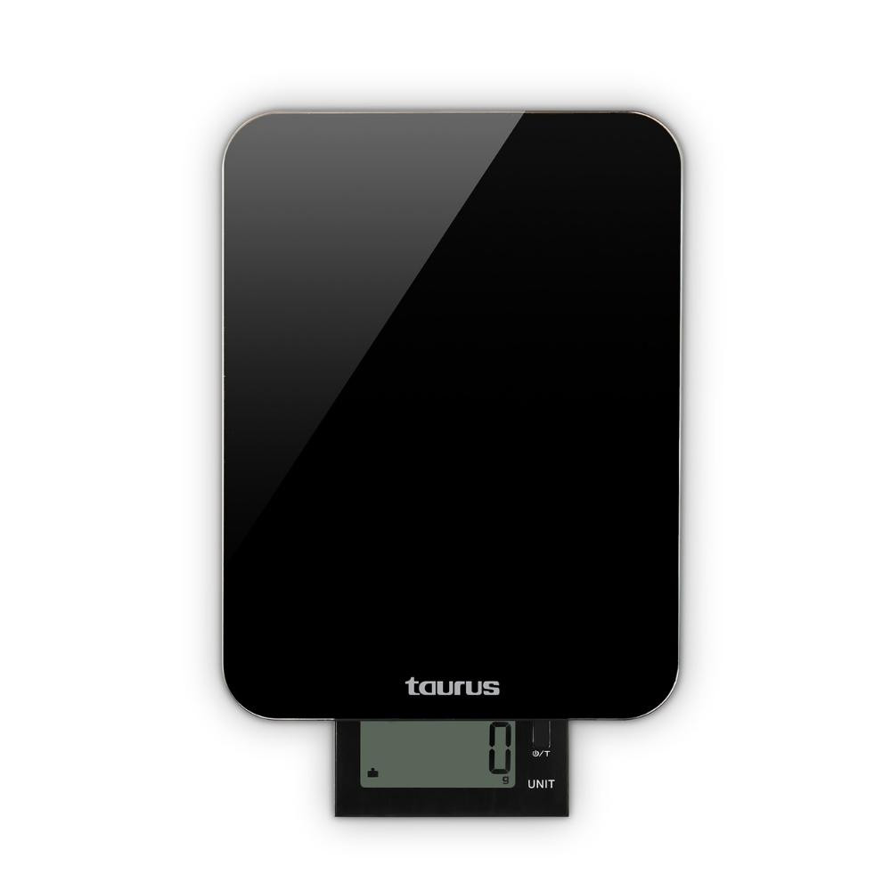 Taurus Kitchen Scale Battery Operated Glass Black 10kg 3V 