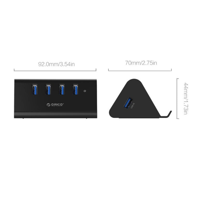 4 Port USB3.0 Tablet Stand Hub – Black