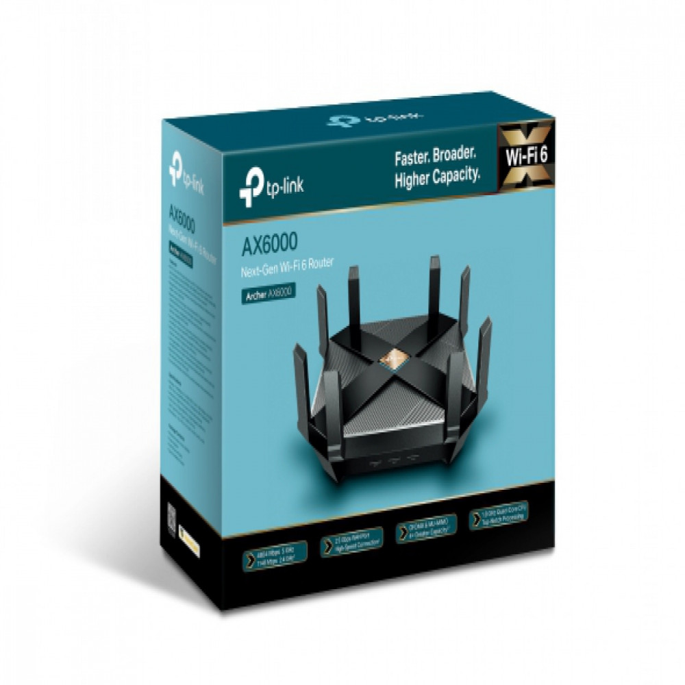 AX6000 Wi-Fi 6 Router, Broadcom 1.8GHz Quad-Core CPU