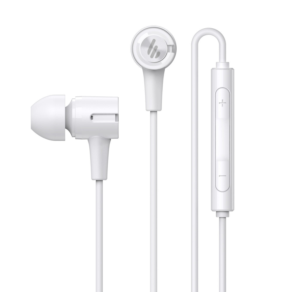 Wired In-Ear Earphones with volume control (Heavy Bass) - White