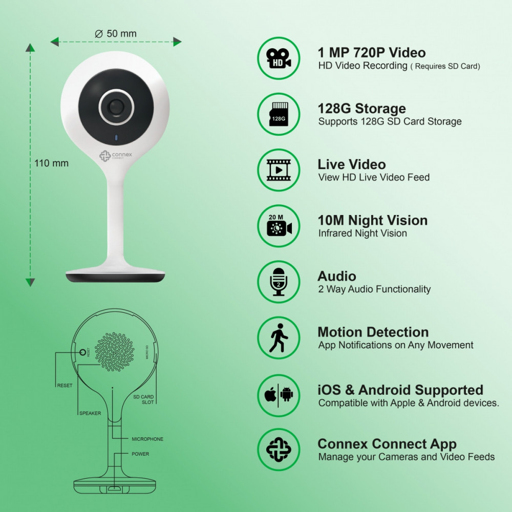 Smart WiFi 720P IP Camera Indoor