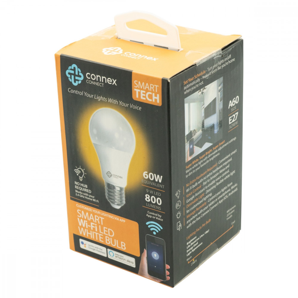Smart WiFi Bulb 9W LED Warm White Screw