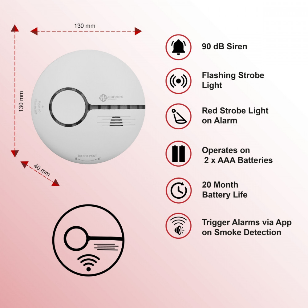 Smart WiFi Smoke Detector Alarm