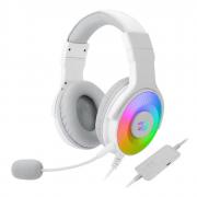 Over-Ear PANDORA USB (Power Only)|Aux (Mic & Headset) RGB Gaming Headset – White