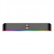 2.0 Sound Bar ADIEMUS 2 x 3W RGB USB|Aux PC Gaming Speaker – Black
