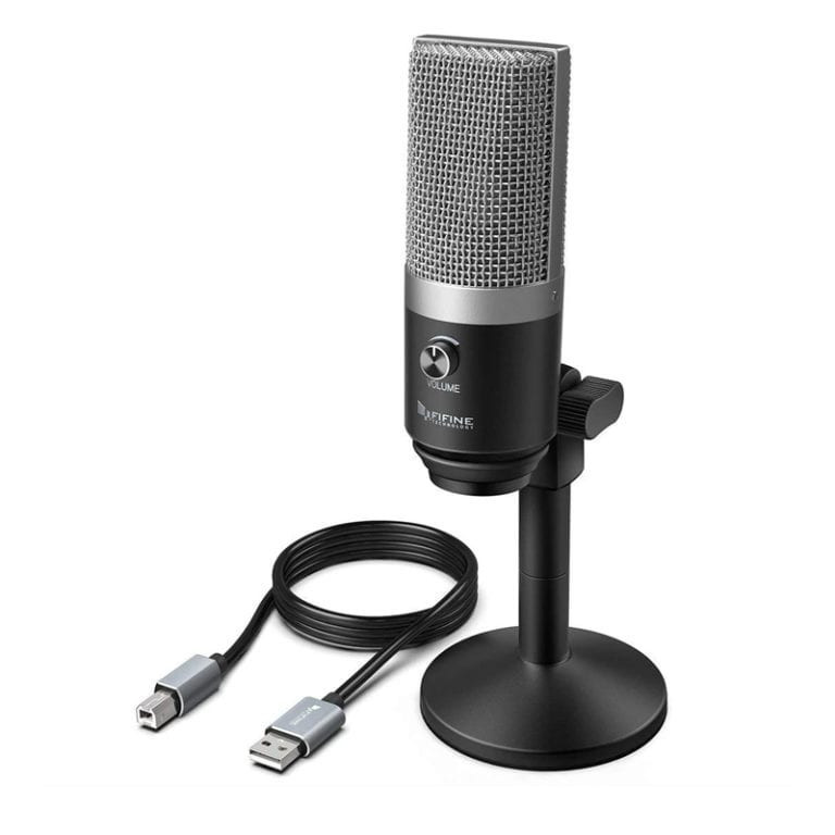 K670B Cardioid USB Condensor Microphone with Stand – Black