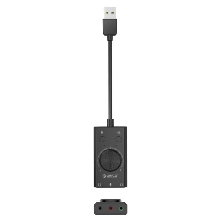 SC2 USB to 3.5mm Dual headphone External Sound Card with Volume Control