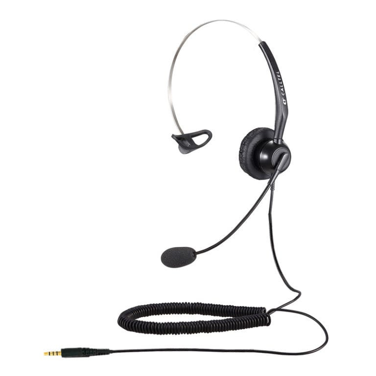 T800 Mono-Ear Headset - Noise-Cancelling Mic - Single 3.5mm Jack
