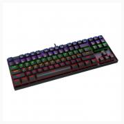 Corvette Rainbow Colour Lighting|150cm Cable|10-Keyless Short Body Design|Blue Switch|Mechanical Gaming Keyboard - Black