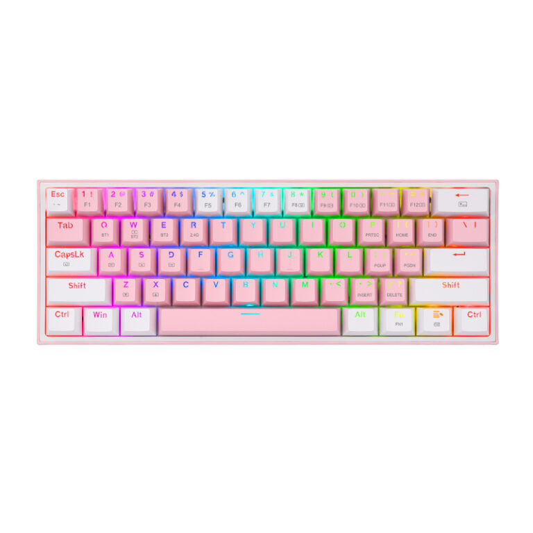 FIZZ PRO RGB 61 KEY Mechancal Wireless Gaming Keyboard – Pink/White