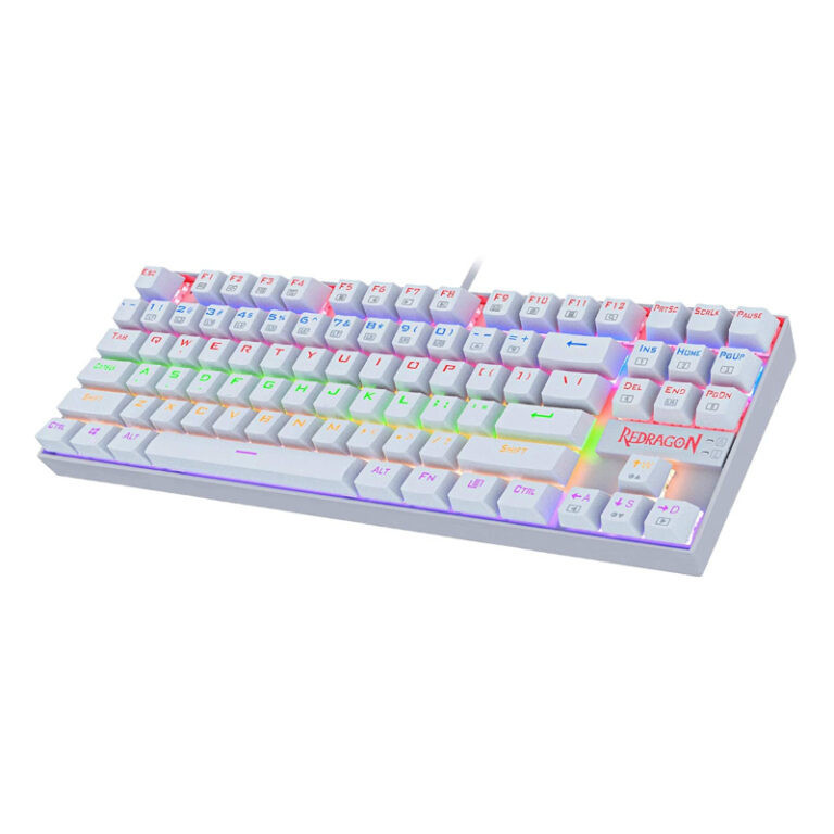KUMARA Mechanical 87 Key|RGB Backlit Gaming Keyboard - White