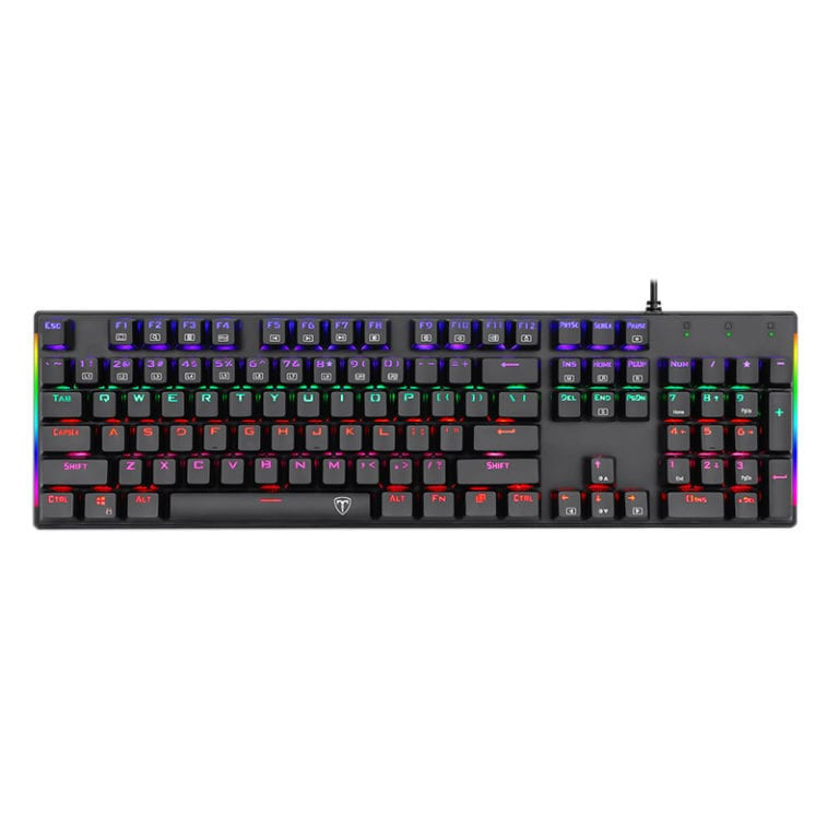 Naxos Rainbow Colour Lighting|150cm Cable|Mechanical Gaming Keyboard -Black