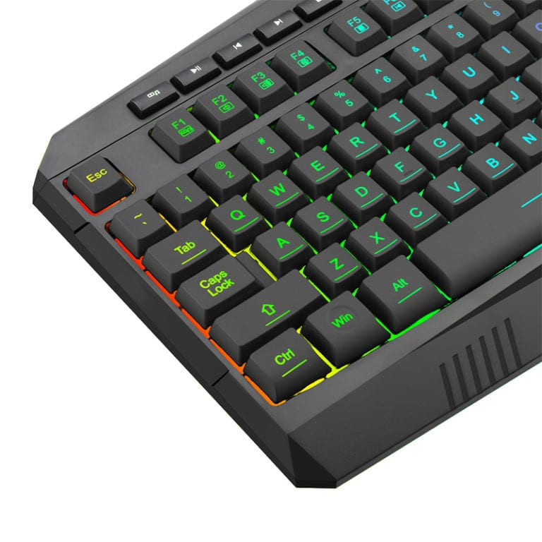 Submarine RGB Colour Lighting|104-107 Key|150cm Cable|19 Non-Conflict Keys Gaming Keyboard - Black