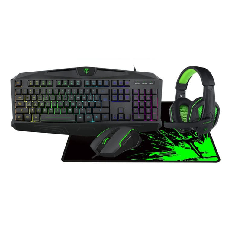 T-TGS003 Mouse/ Keyboard/Mousepad/Headset 4 IN 1 Gaming Combo Set