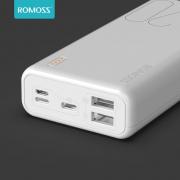 Simple 20 20000mAh Input: Type C|Lightning|Micro USB|Output: 2 x USB Power Bank - White