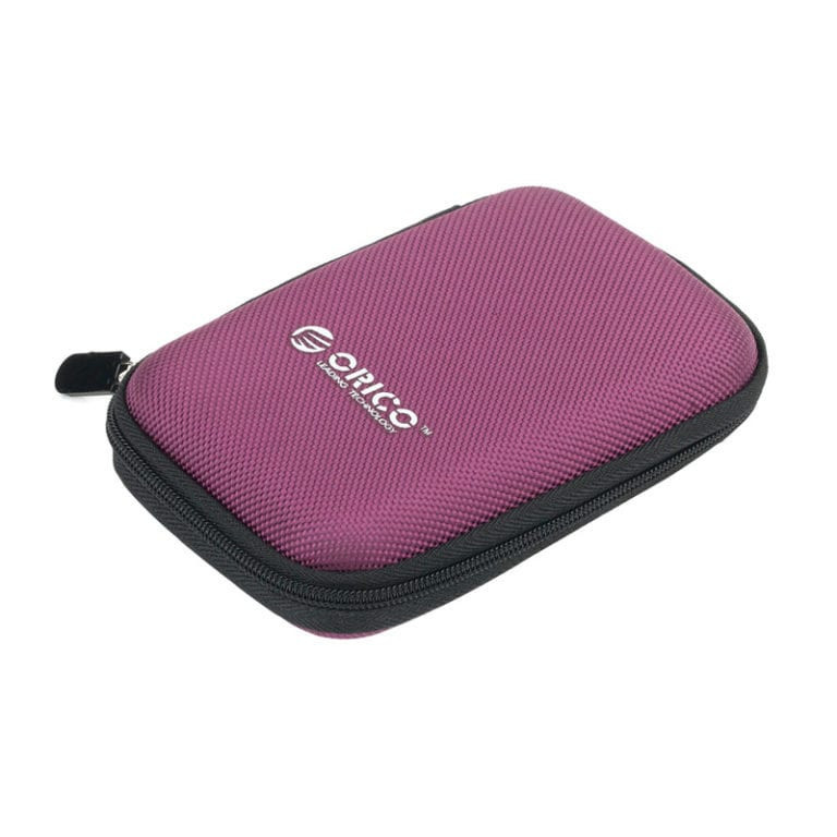 2.5 Inch Nylon Portable HDD Protector Case - Purple