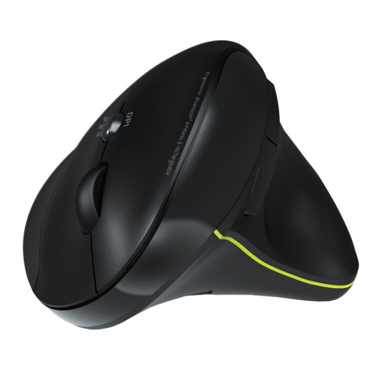 Wireless Rechargeable Ergonoc Mouse Bluetooth - Black