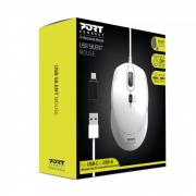 Wired USB| Type-C 3600DPI Mouse - White