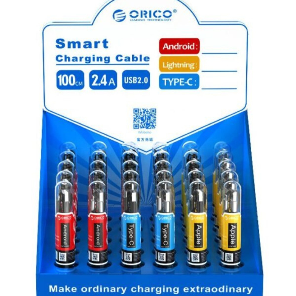 Smart Charging Cable Box | 10 x MicroUSB|10 x Lightning/8Pin | 10 Type-C