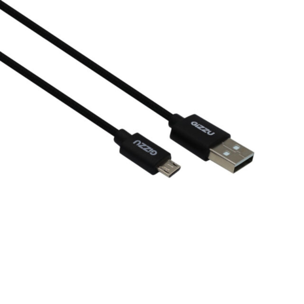 Micro 2m USB Braided Cable -Black