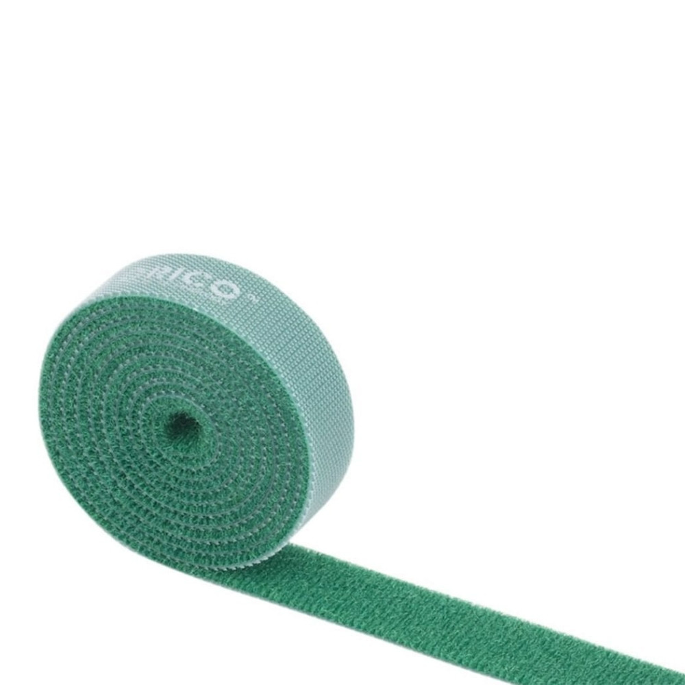1m Hook & Loop Cable Tie - Green