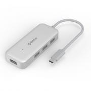 4 Port USB-C to 4xUSB3.0 Hub – Silver