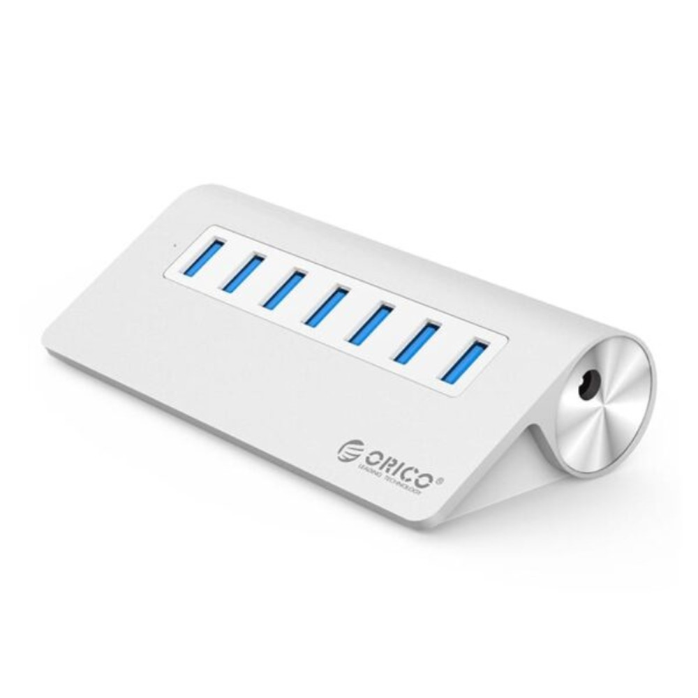 7 Port USB3.0 Hub Aluminium – Silver