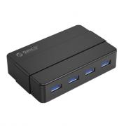 4 Port Additional Power USB3.0 Hub – Black