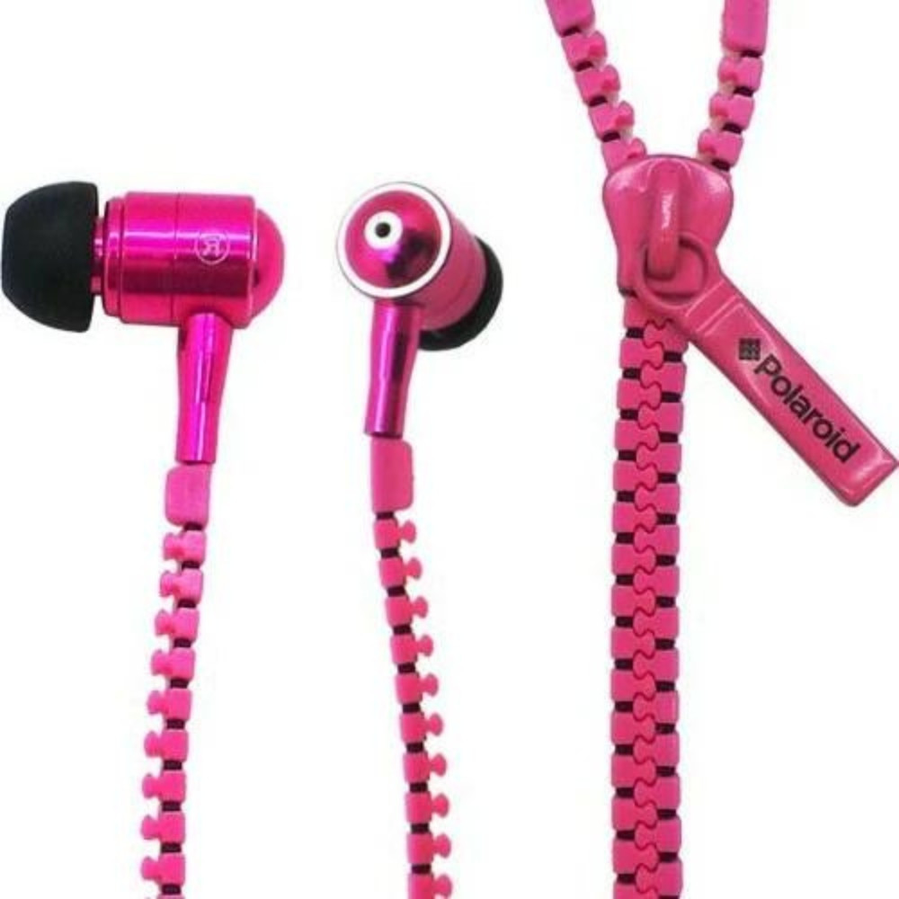 Zipper Earphones - Pink