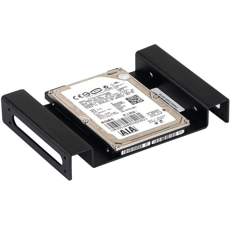 5.25″ to 2.5″ and 3.5″ HDD Bracket Aluminium - Black