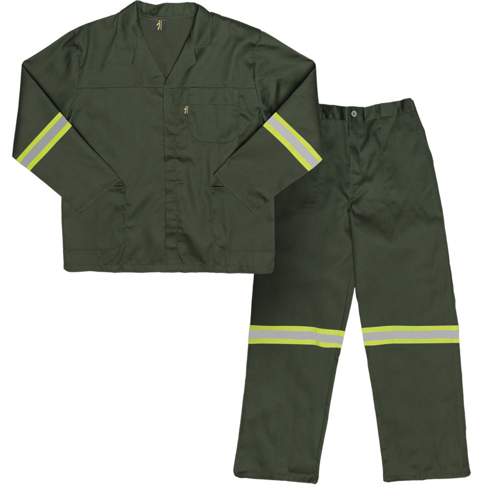 Paramount Reflective Acid Resistant Conti Suit - Cedar Green