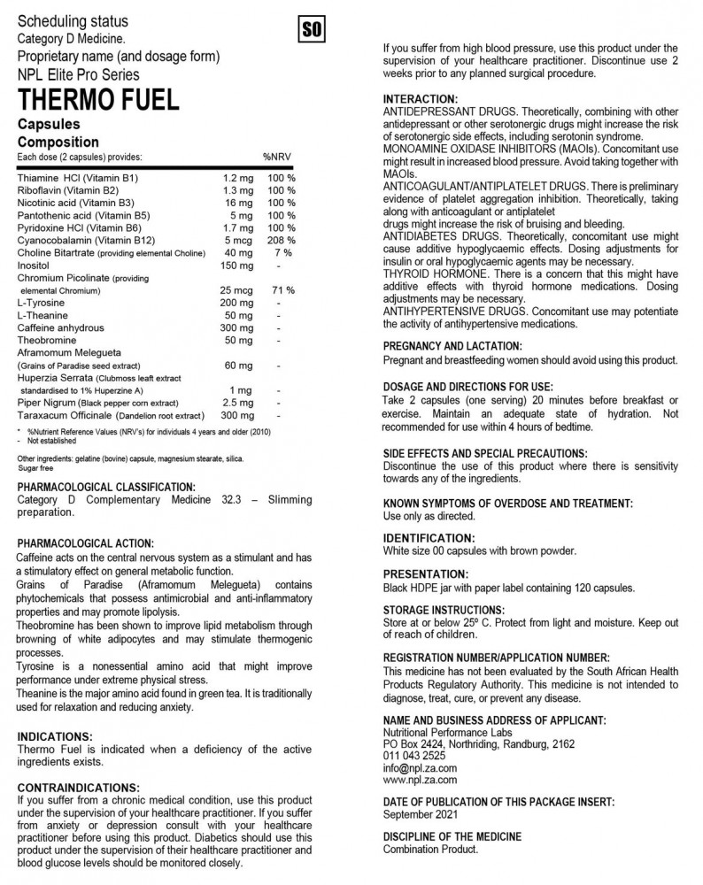 Thermo Fuel 120 Capsules